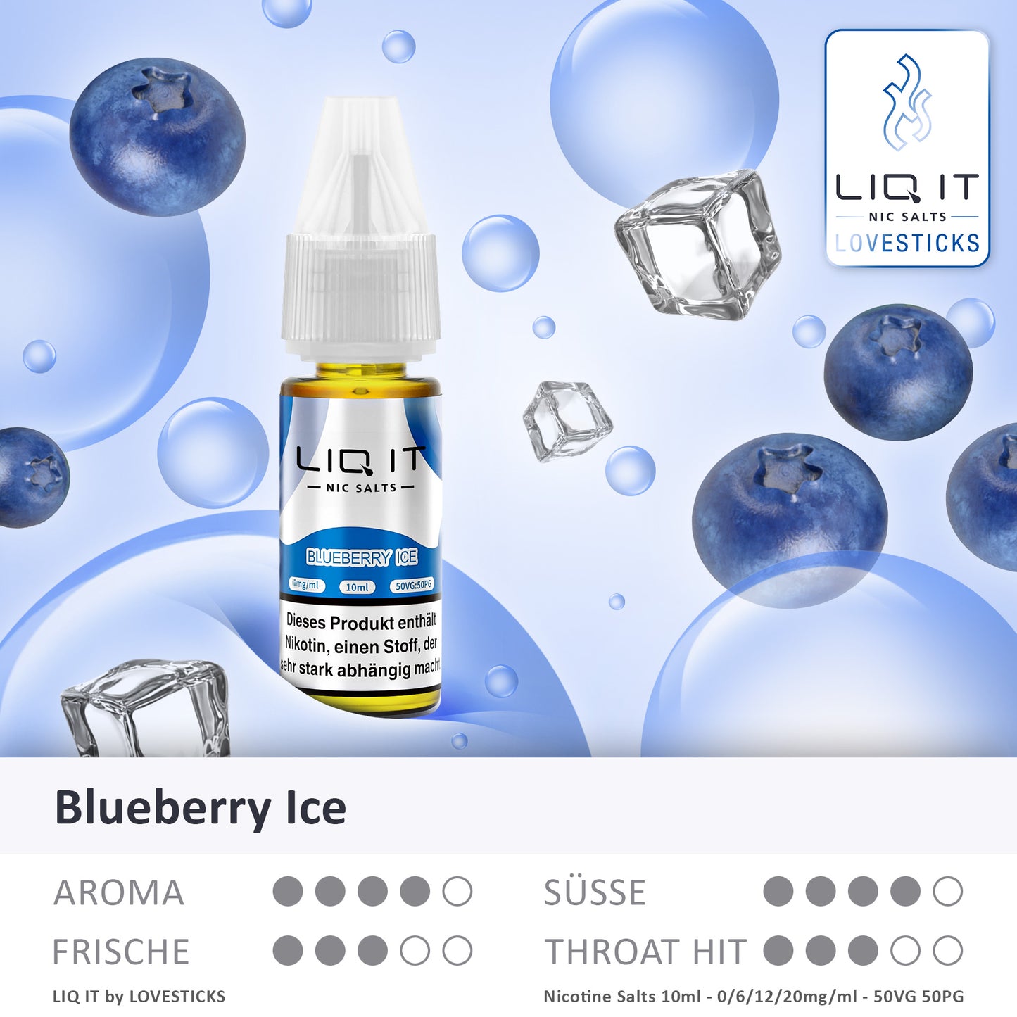 BLUEBERRY ICE - LIQIT 0MG/ML ohne Nikotin