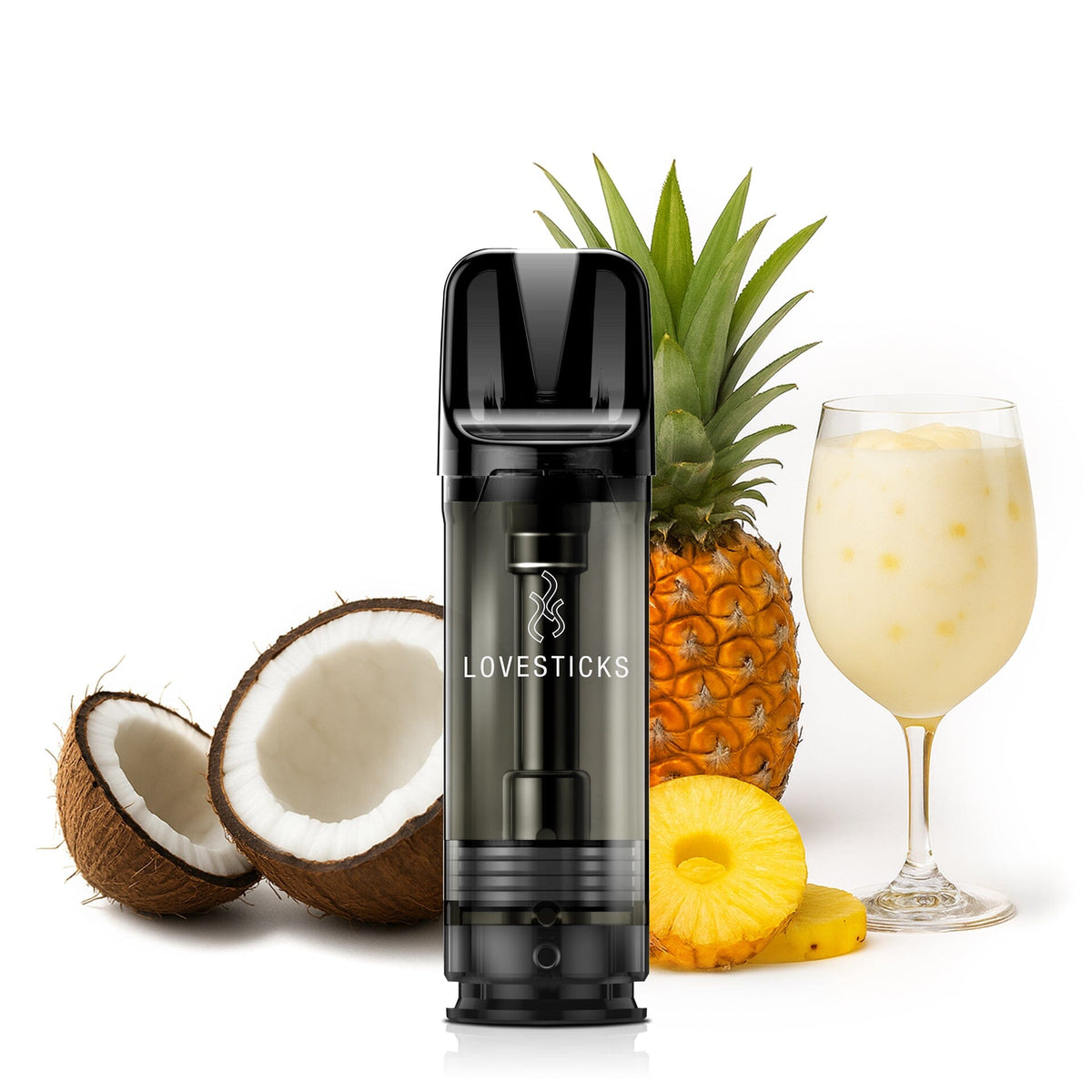 LUVA&CO Prefilled Pod Pina Colada, einzelner Pod mit 20 mg/ml Nikotinsalz vor Ananas und Kokosnuss