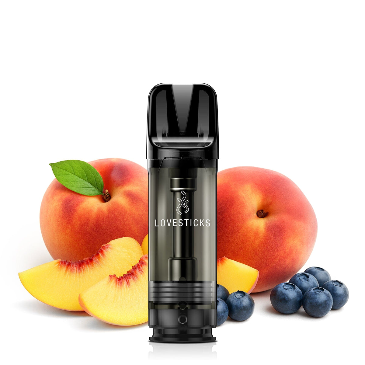 LUVA&CO Prefilled Pod Peach Blueberry, einzelner Pod mit 20 mg/ml Nikotinsalz vor Pfirsich und Heidelbeeren