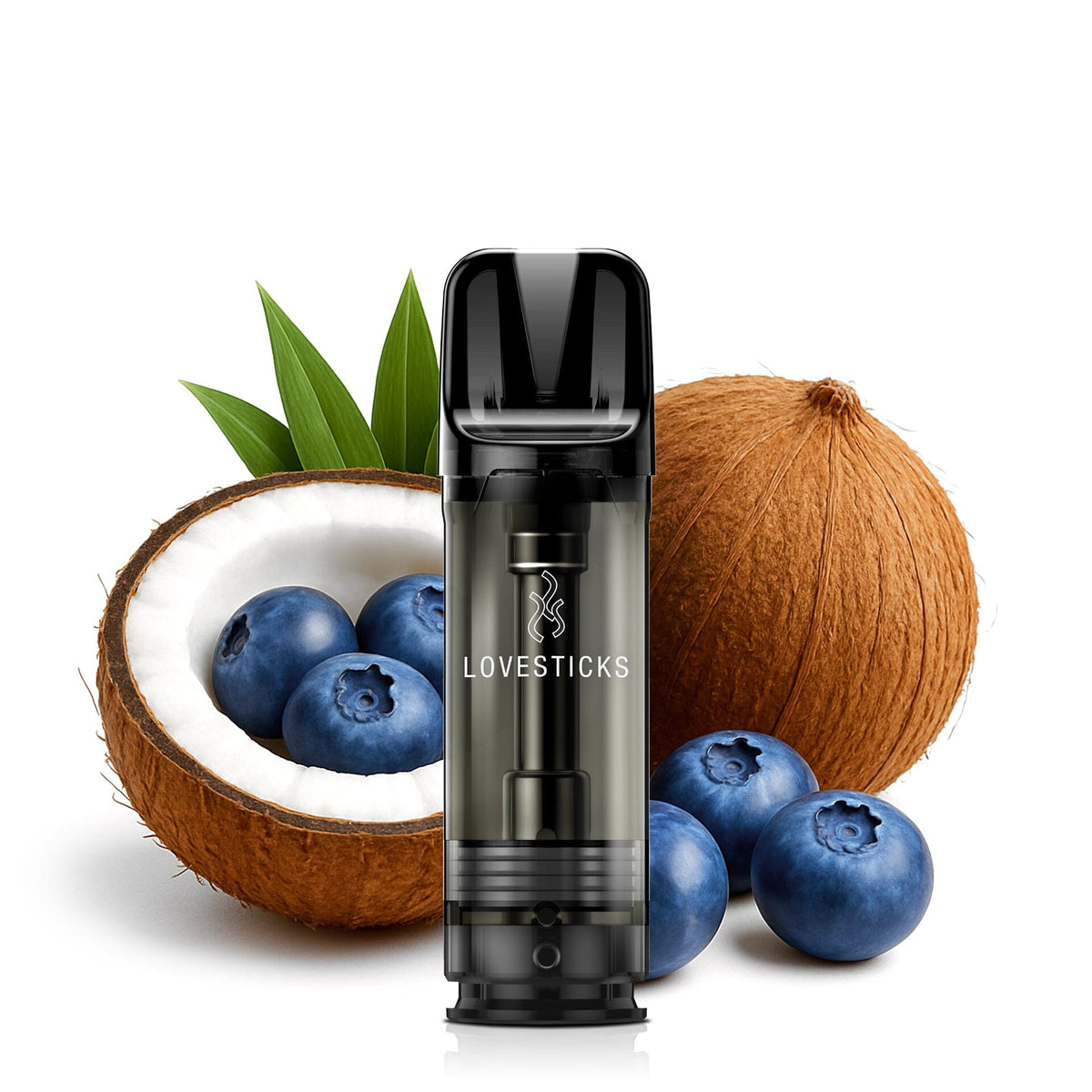 LUVA&CO Prefilled Pod Blueberry Coconut, einzelner Pod mit 20 mg/ml Nikotinsalz vor Kokosnuss und Heidelbeeren