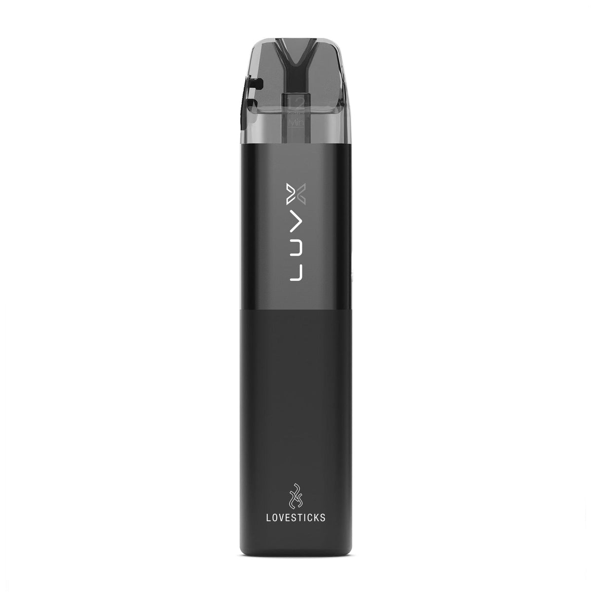 LUVX Pod Kit 1000 mAh Black, nachfüllbares Pod-System mit 2-ml-Pod, Gerät einzeln in der Vorderansicht