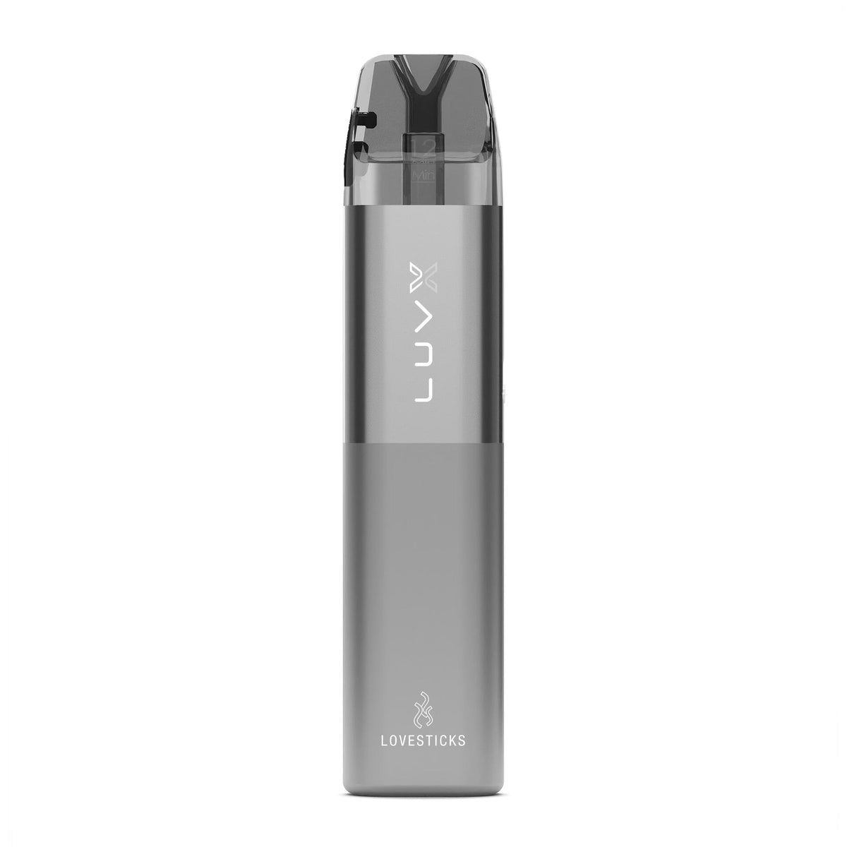 LUVX Pod Kit 1000 mAh Grey, nachfüllbares Pod-System mit 2-ml-Pod, Gerät einzeln in der Vorderansicht