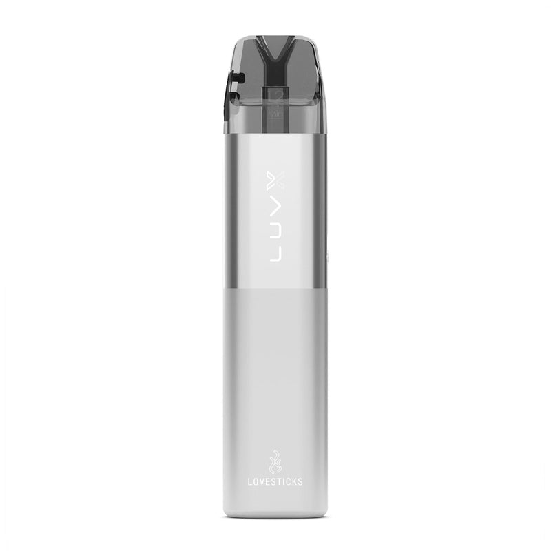 LUVX Pod Kit 1000 mAh Silver, nachfüllbares Pod-System mit 2-ml-Pod, Gerät einzeln in der Vorderansicht