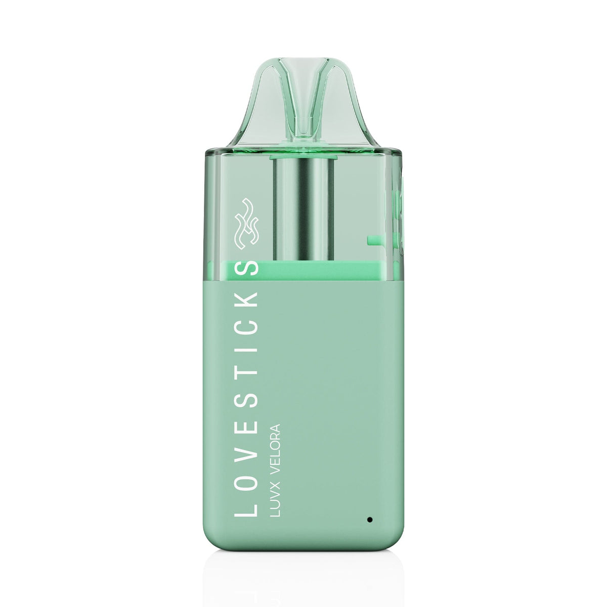 LUVX Velora Pod Kit Green, nachfüllbares Pod-System mit 10-ml-Pod, Gerät einzeln in der Vorderansicht