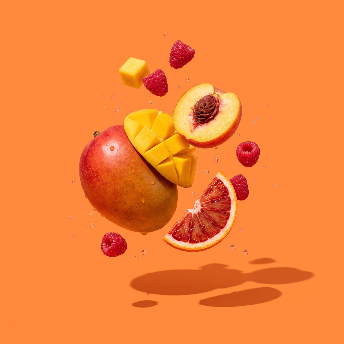 Früchte und Zutaten zur Geschmacksrichtung Frucht