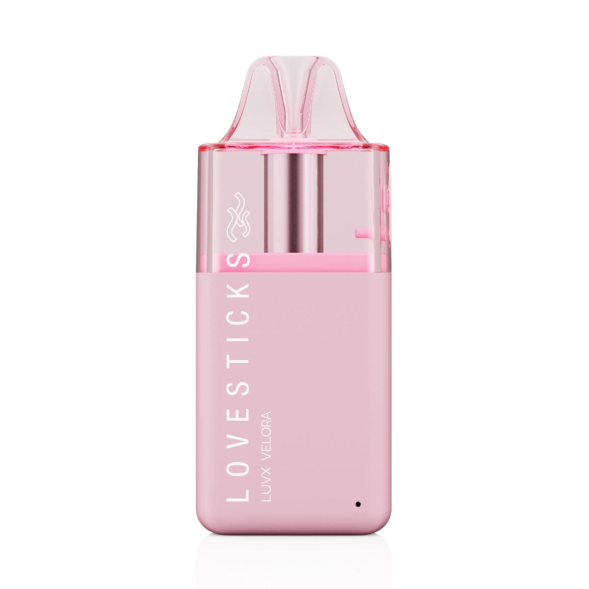 LUVX Velora Pod Kit Pink, nachfüllbares Pod-System mit 10-ml-Pod, Gerät einzeln in der Vorderansicht