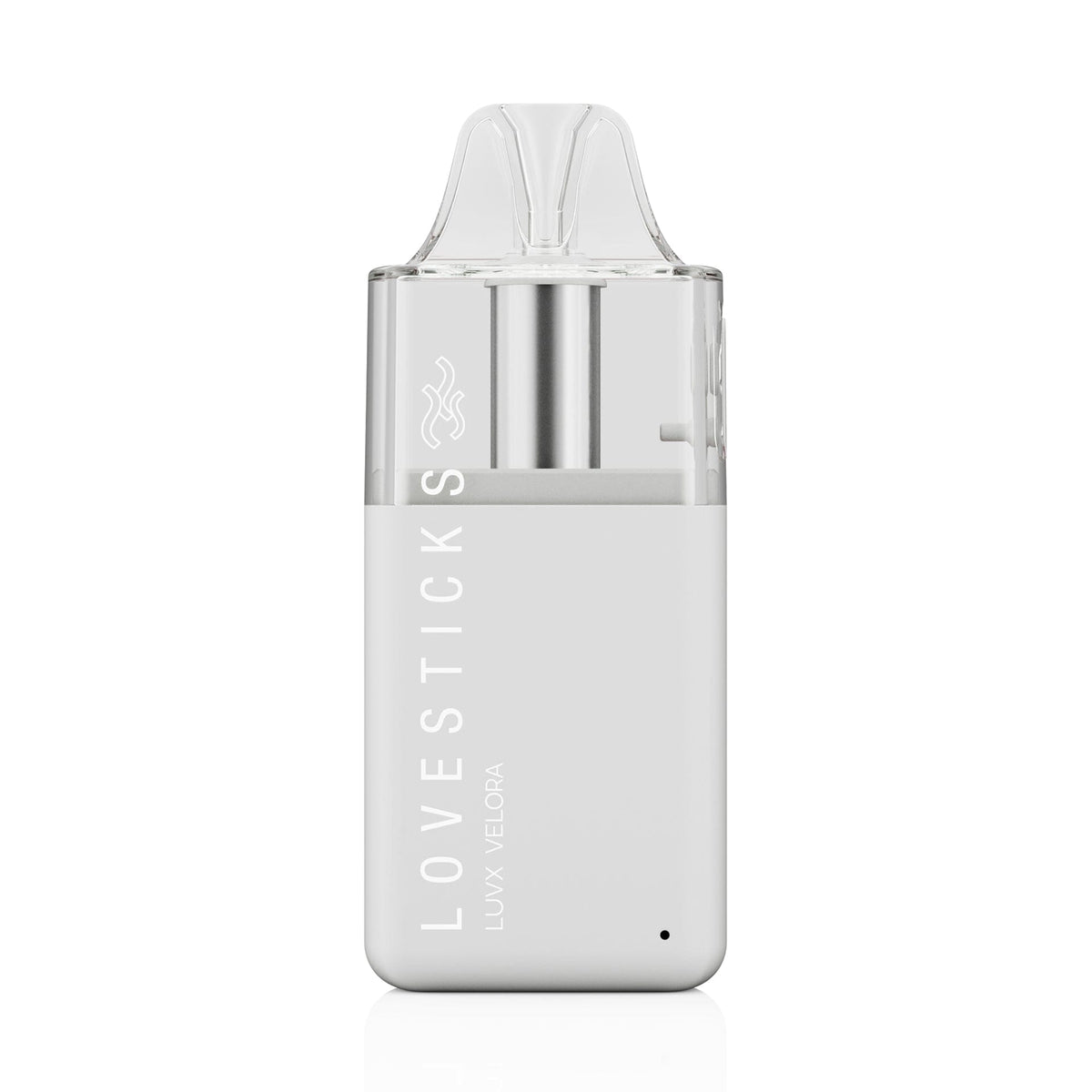LUVX Velora Pod Kit White, nachfüllbares Pod-System mit 10-ml-Pod, Gerät einzeln in der Vorderansicht